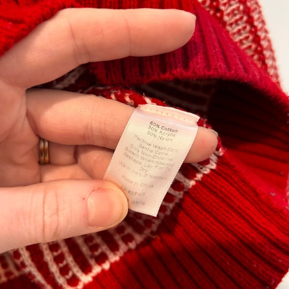 Vintage Talbots Cable Knit Crewneck Sweater Womens Large Nordic Scandinavian Red - Picture 5 of 9